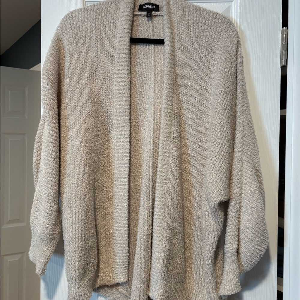 Express Women's Cozy Cream Cardigan